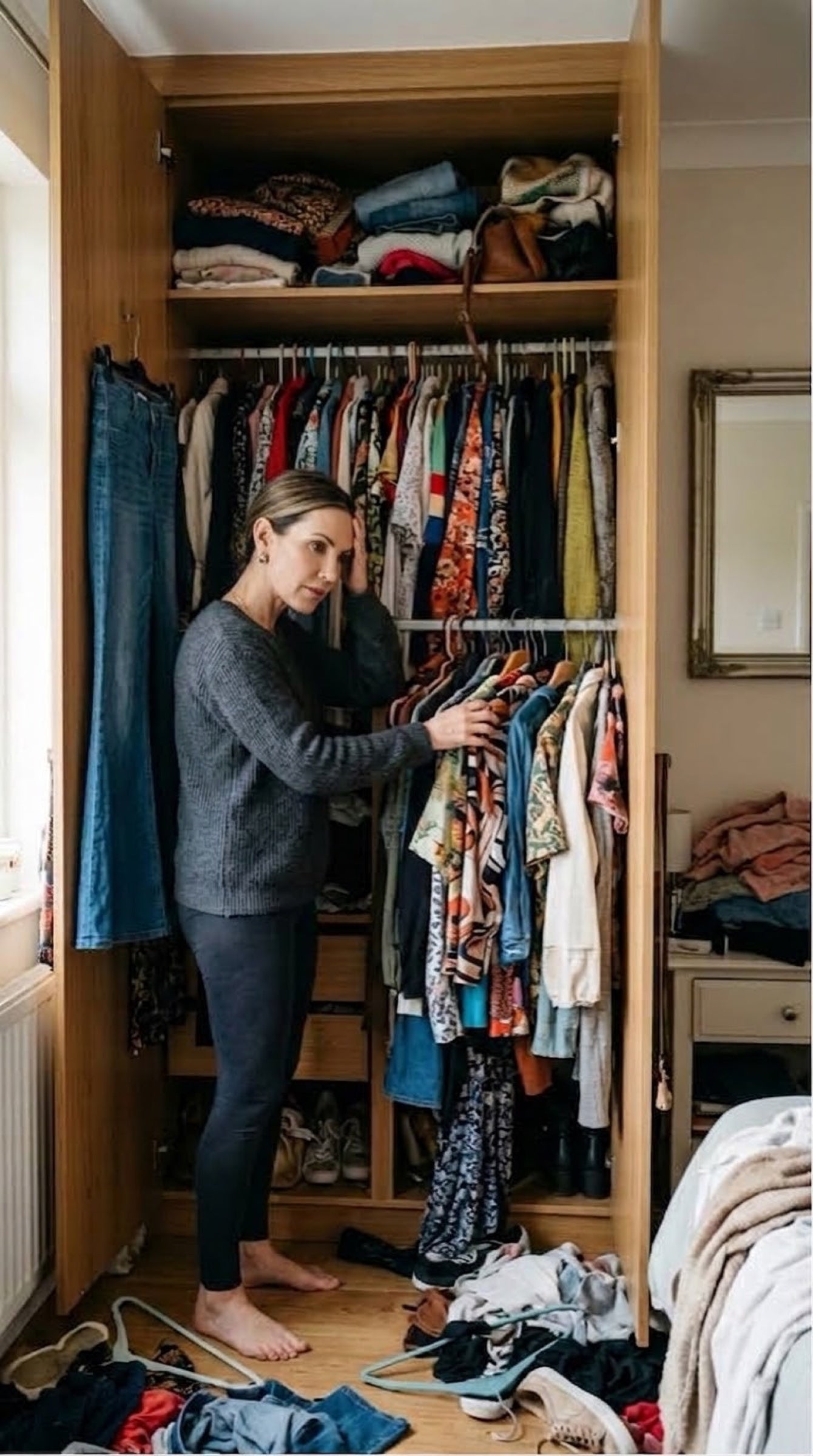 Drei Outfits aus vorhandenen Kleidungsstücken, Beispiel 1